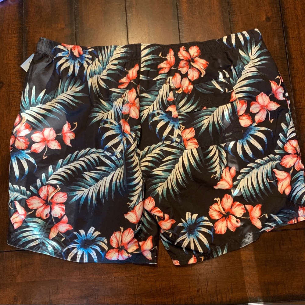 Ocean and Coast Swim Trunk Black Floral XXL - Picture 2 of 7